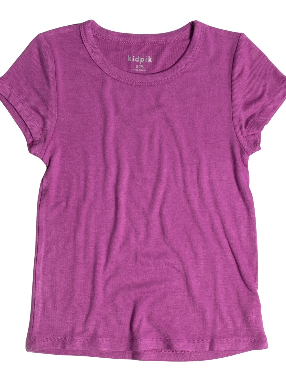 Art class purple short sleeve shirt.